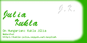 julia kukla business card